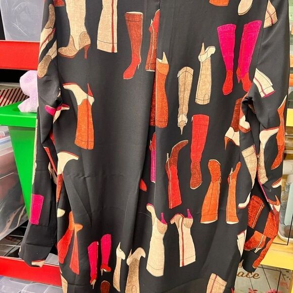 NWOT NIC+ZOE These Boots Printed Blouse Size Small (Runs big) #002 - Picture 6 of 13